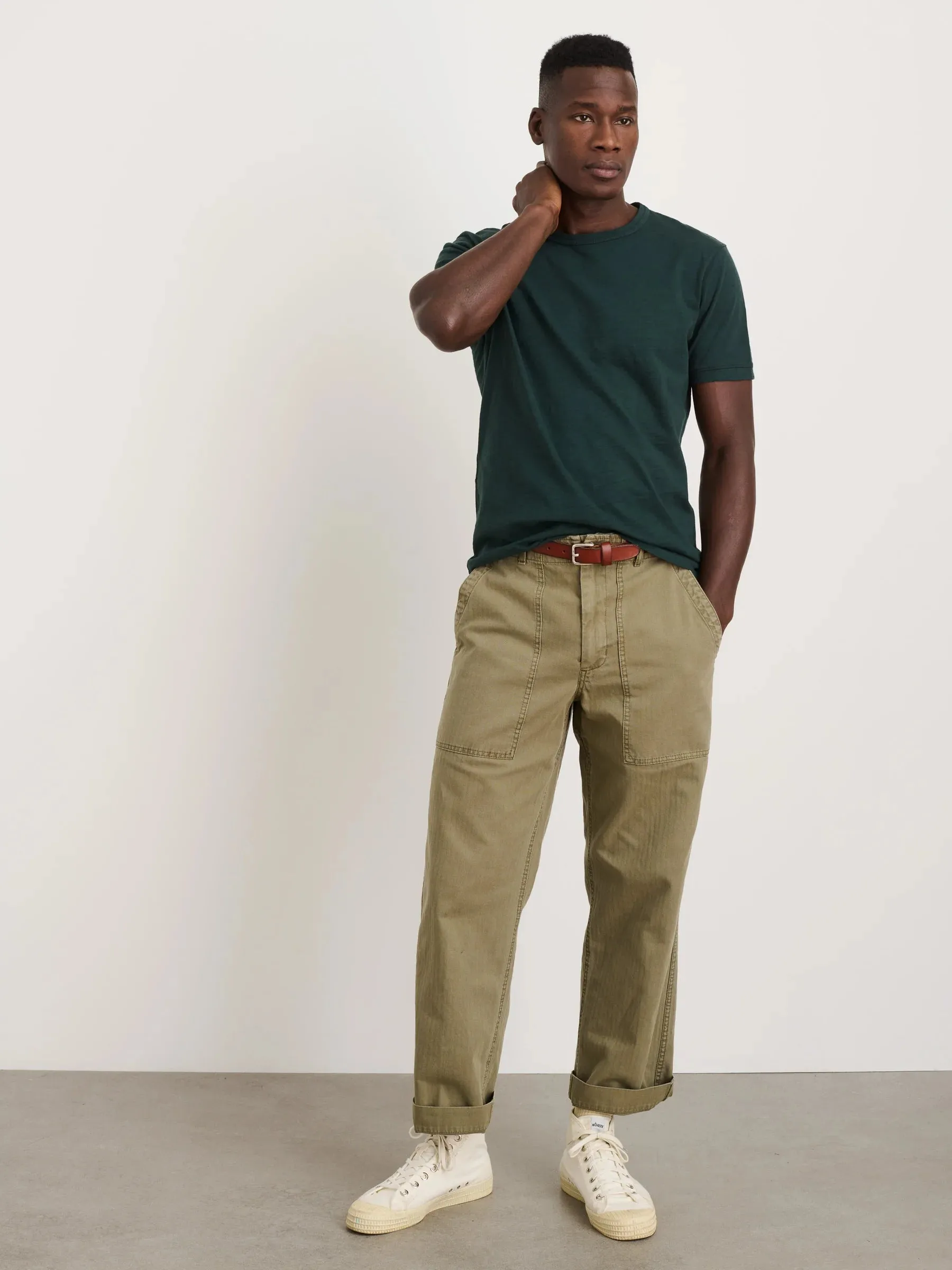 Alex Mill Standard T-Shirt In Slub Cotton - Dark Spruce