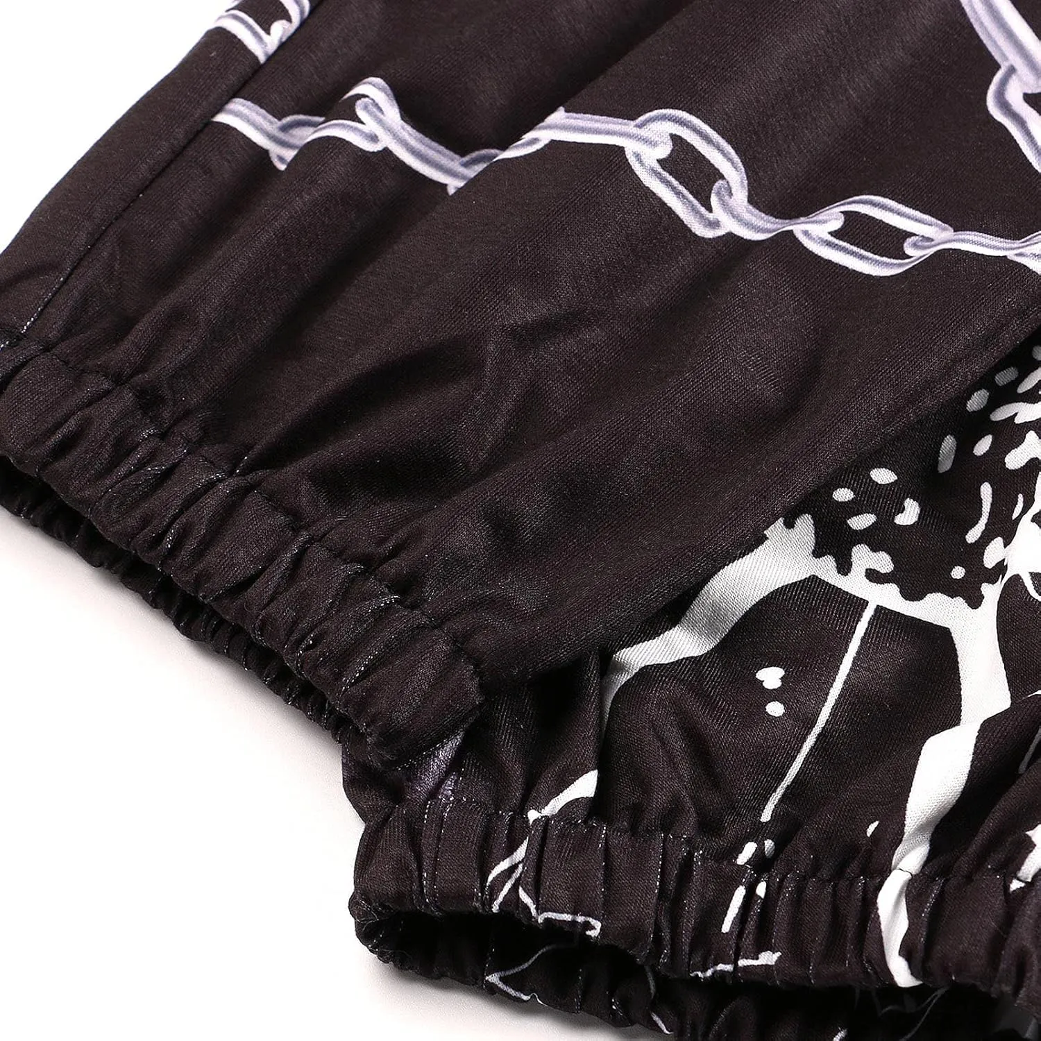 Amuver Women's Boho Hippie Harem Pants High Smocked Waist Printed Patchwork Sweatpants Yoga 90S Goth Baggy Casual Trousers