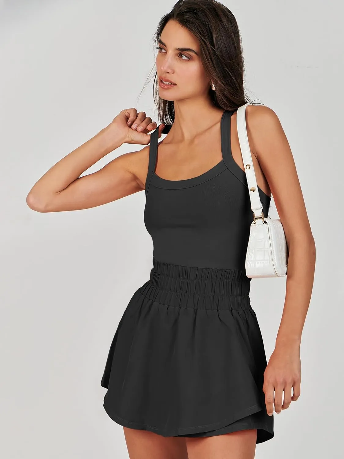 ANRABESS Womens Mini Tennis Dresses Skort Summer Sleeveless One Piece Workout Romper Dress with Shorts Athletic 2025 Outfit