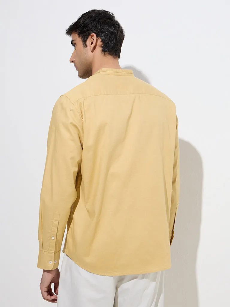 Ascot Mustard Relaxed-Fit Cotton Shirt
