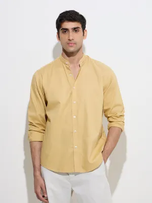 Ascot Mustard Relaxed-Fit Cotton Shirt