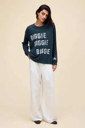 biggie biggie biggie varsity long sleeve tee