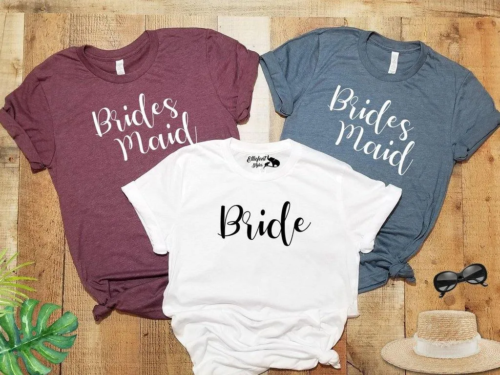 Bride and Bridesmaid Bachelorette Party Shirts | Bridal Party Shirts | Wedding Party Shirts | Bridesmaid Shirts | Bride Shirt