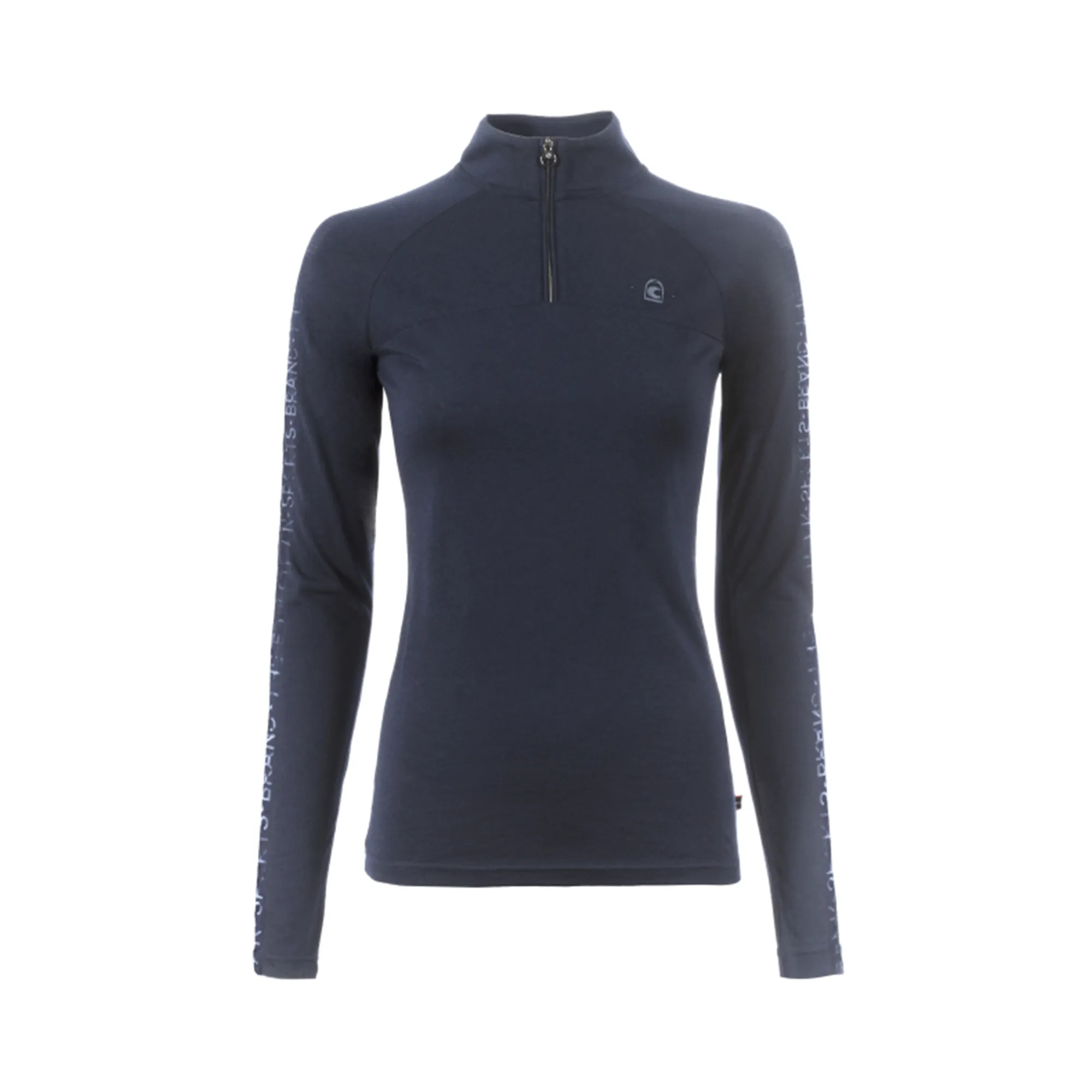 Cavallo CavalMADINA Ladies Long Sleeve Merino Wool Top, Dark Blue