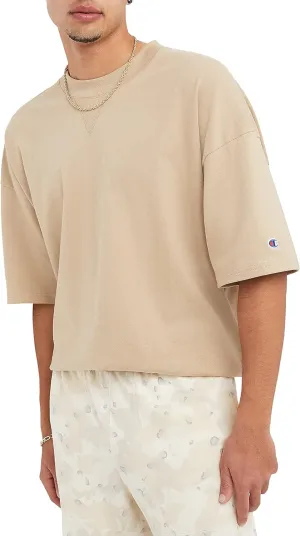 Champion Men's T-Shirt, Relaxed Fit, Midweight Cotton, 100% Cotton, Blue, Large, Half Sleeve