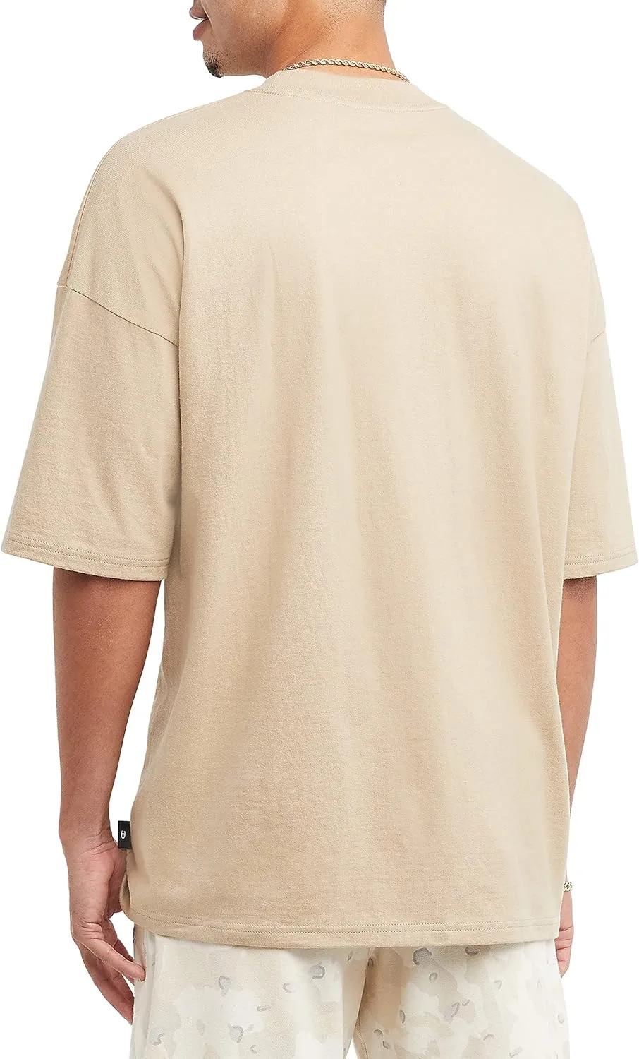 Champion Men's T-Shirt, Relaxed Fit, Midweight Cotton, 100% Cotton, Blue, Large, Half Sleeve
