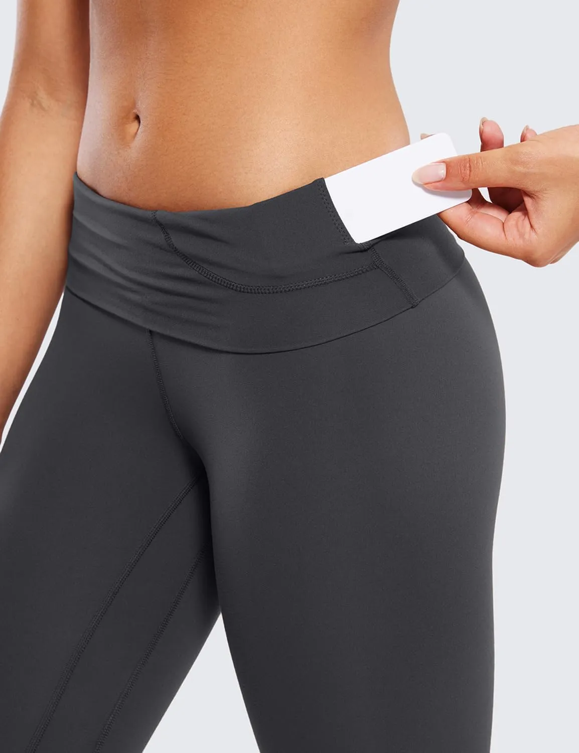CRZ YOGA Super High Waisted Butterluxe Yoga Pants 25 Inches - Buttery Soft Workout Leggings for Women Over Belly
