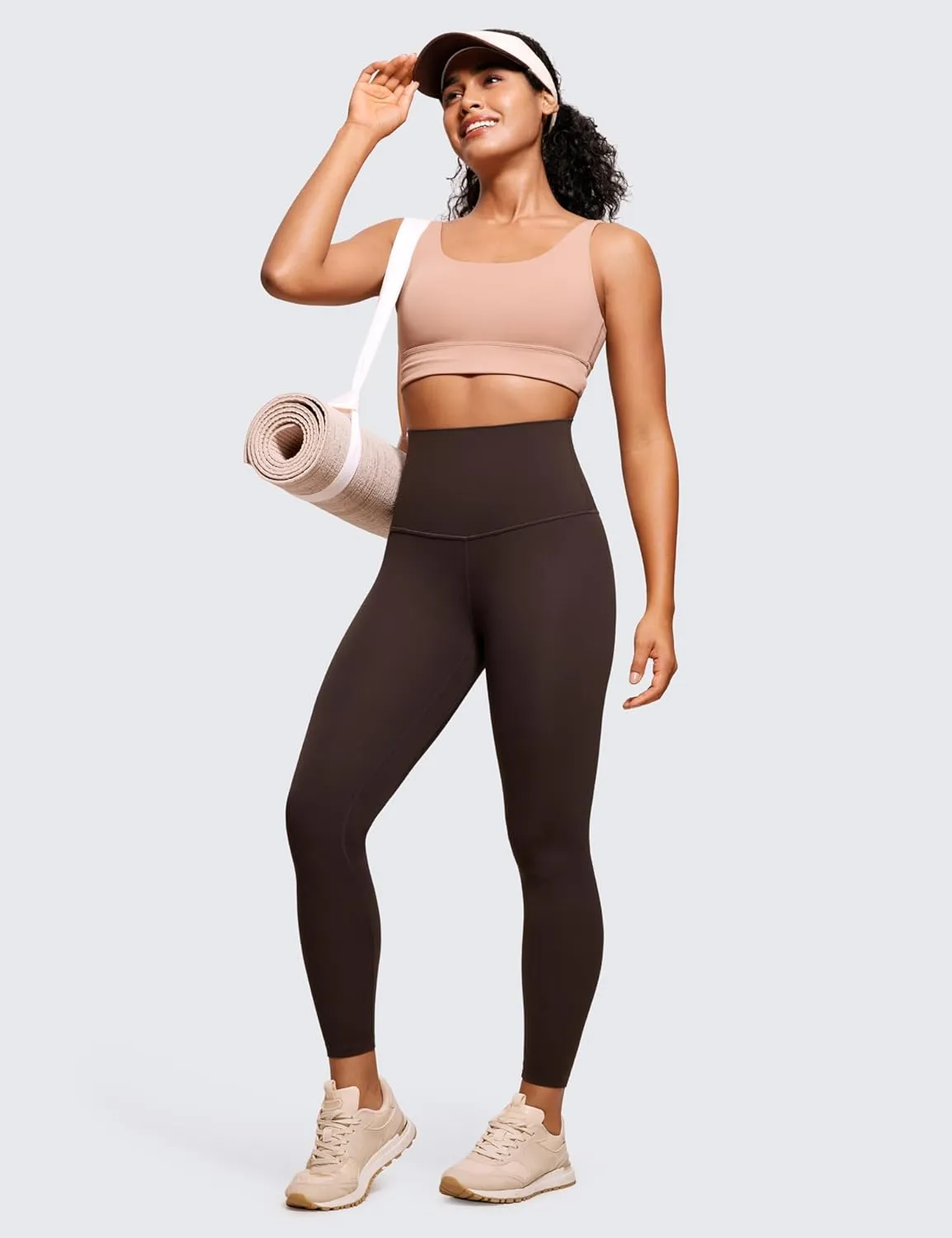 CRZ YOGA Super High Waisted Butterluxe Yoga Pants 25 Inches - Buttery Soft Workout Leggings for Women Over Belly