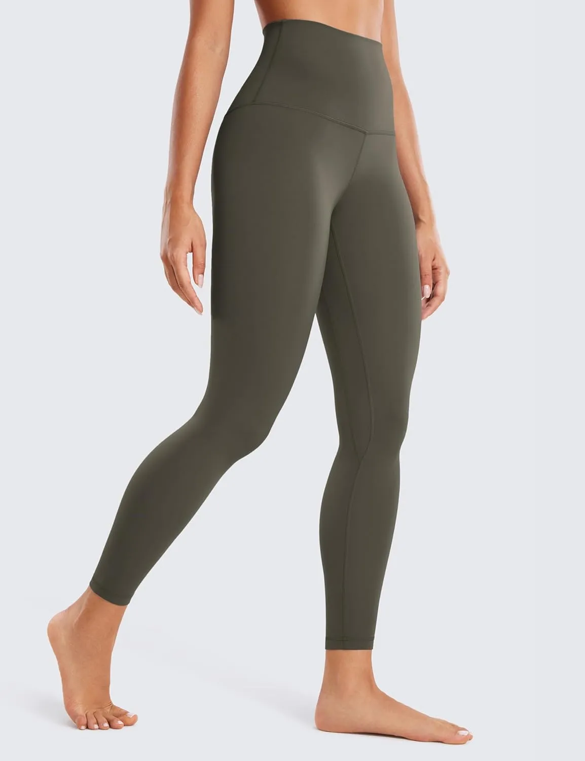 CRZ YOGA Super High Waisted Butterluxe Yoga Pants 25 Inches - Buttery Soft Workout Leggings for Women Over Belly