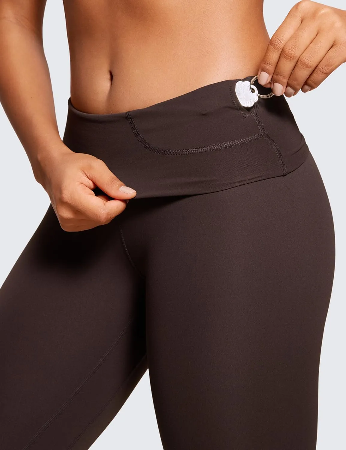 CRZ YOGA Super High Waisted Butterluxe Yoga Pants 25 Inches - Buttery Soft Workout Leggings for Women Over Belly