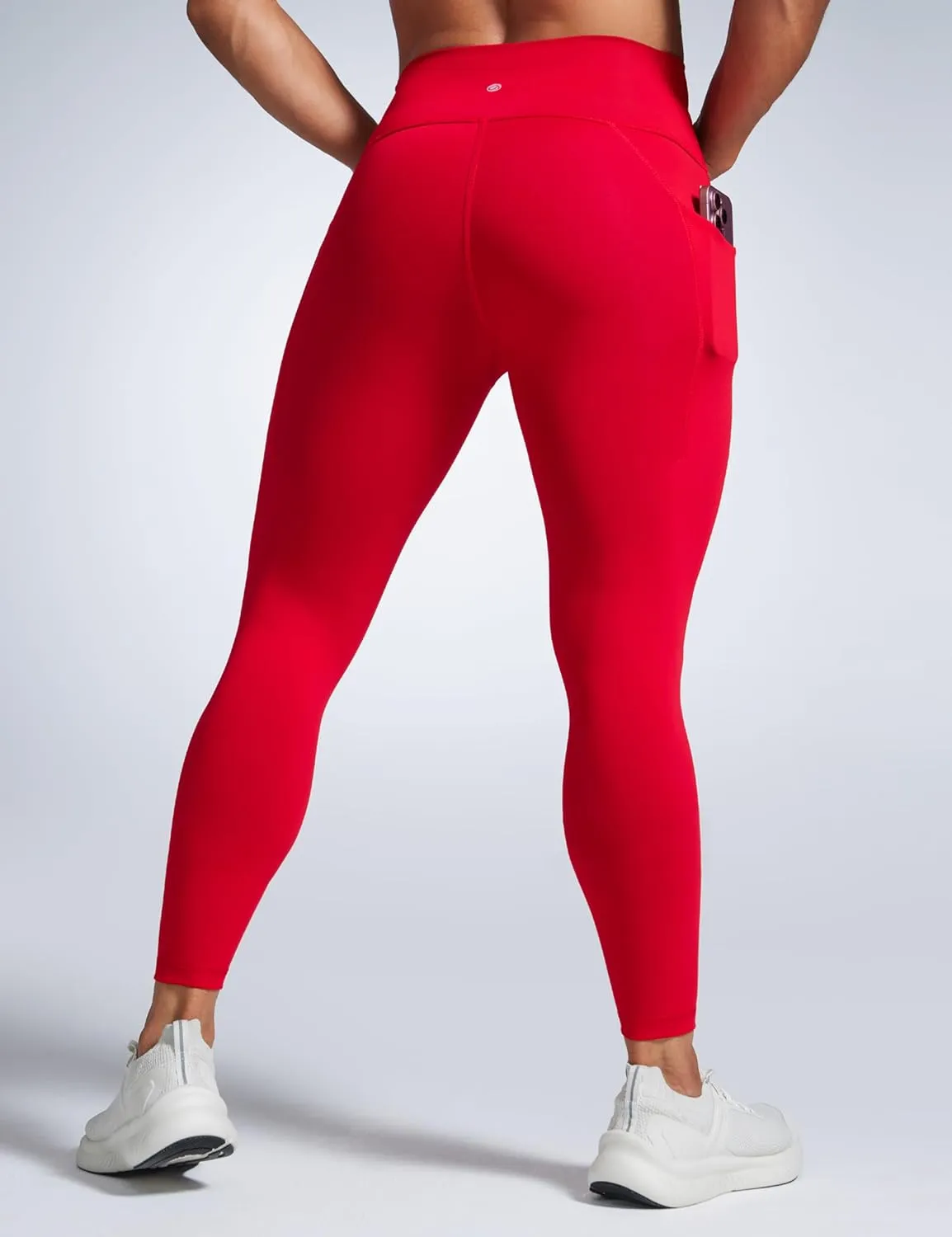 CRZ YOGA Women Butterbreeze Workout Leggings with Pockets 25'' - High Waist Tummy Control Athletic Gym Yoga Running Pants