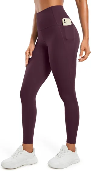 CRZ YOGA Womens Butterluxe Workout Leggings 28 Inches - High Waisted Gym Yoga Pants with Pockets Running Buttery Soft