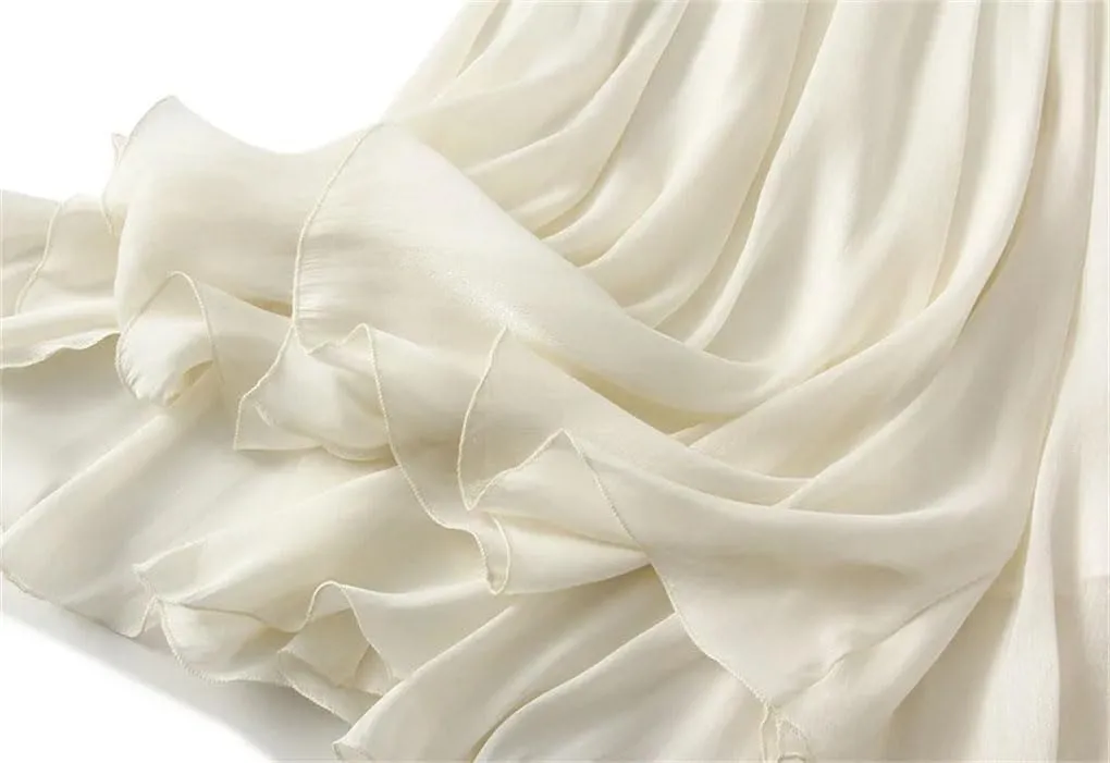DBFBDTU High Waist A-Line Pleated Midi Skirts Women Casual Party Solid Color Casual Long Skirt