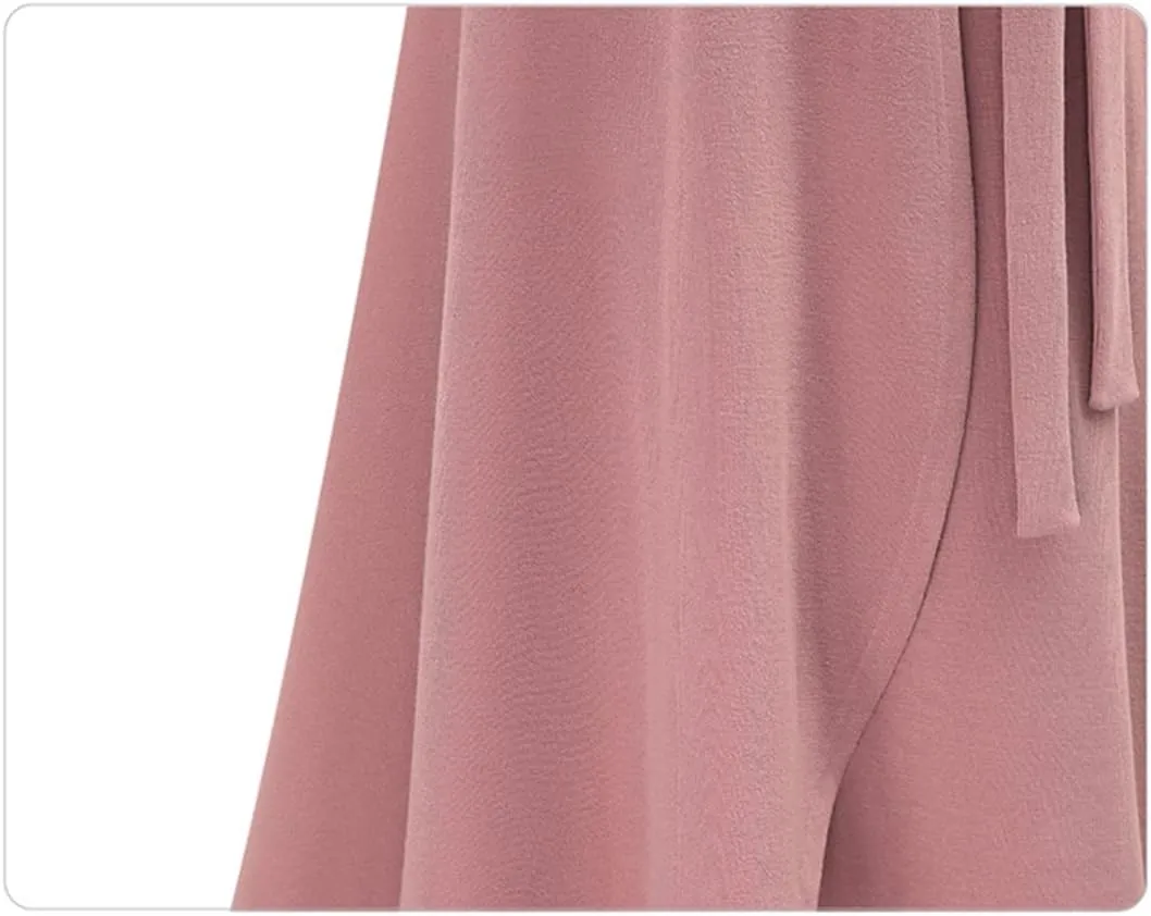 ERFMFKL Europehigh Waist Irregular Medium Long Skirt Solid Color Open Fork Tie Half Skirt Girl Midi Skirt