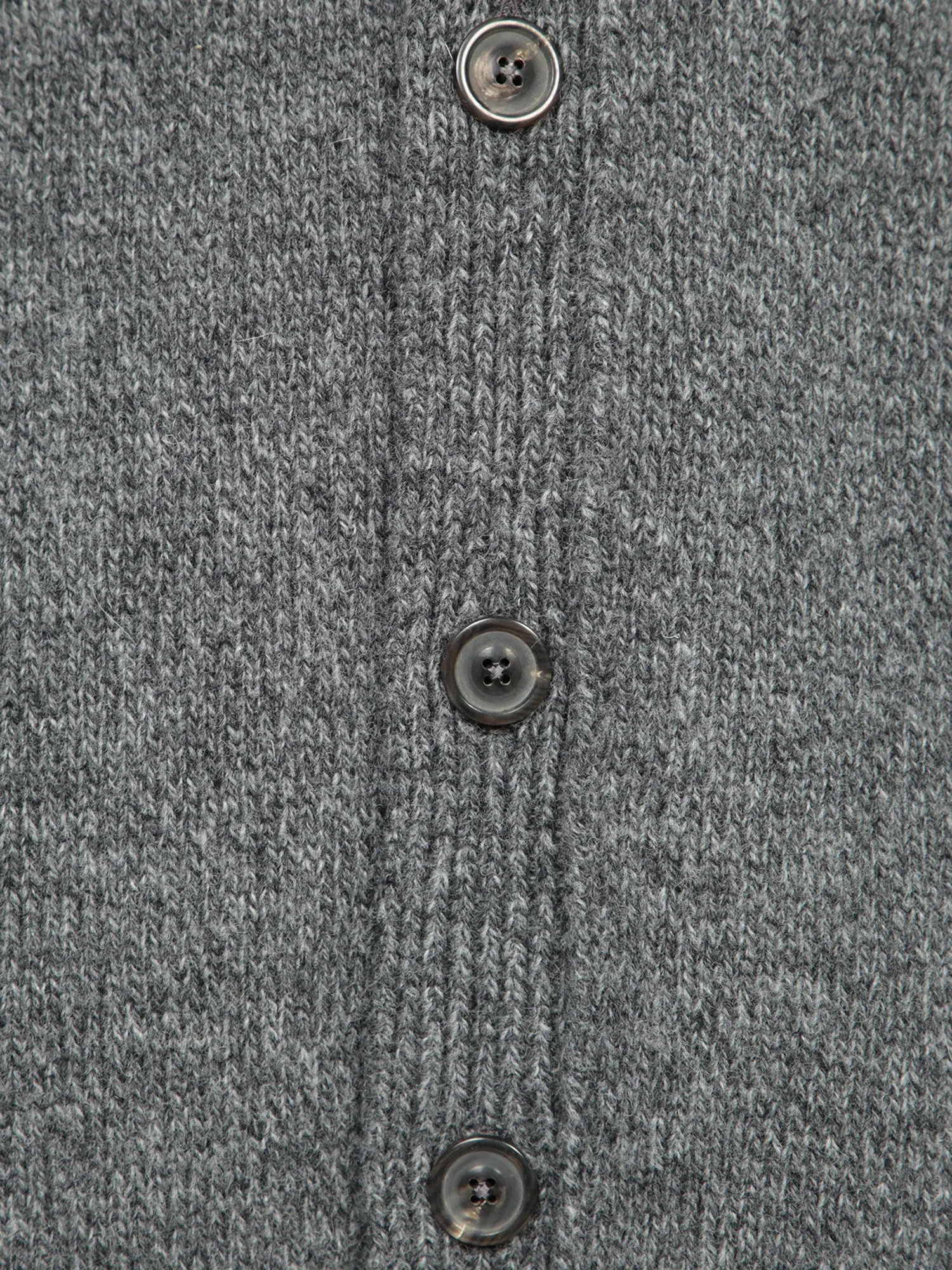 Grey V-Neck Knit Cardigan