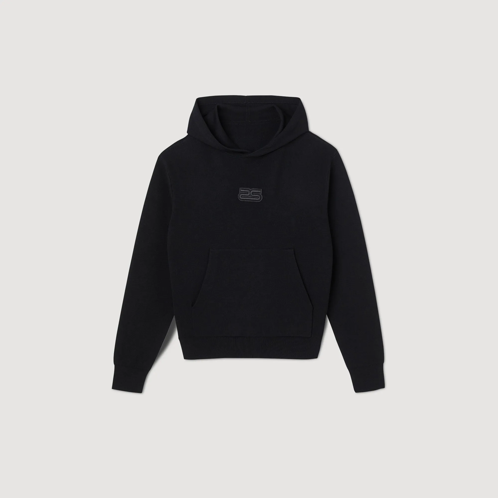 Home Hoodie Knit Hoodie Black