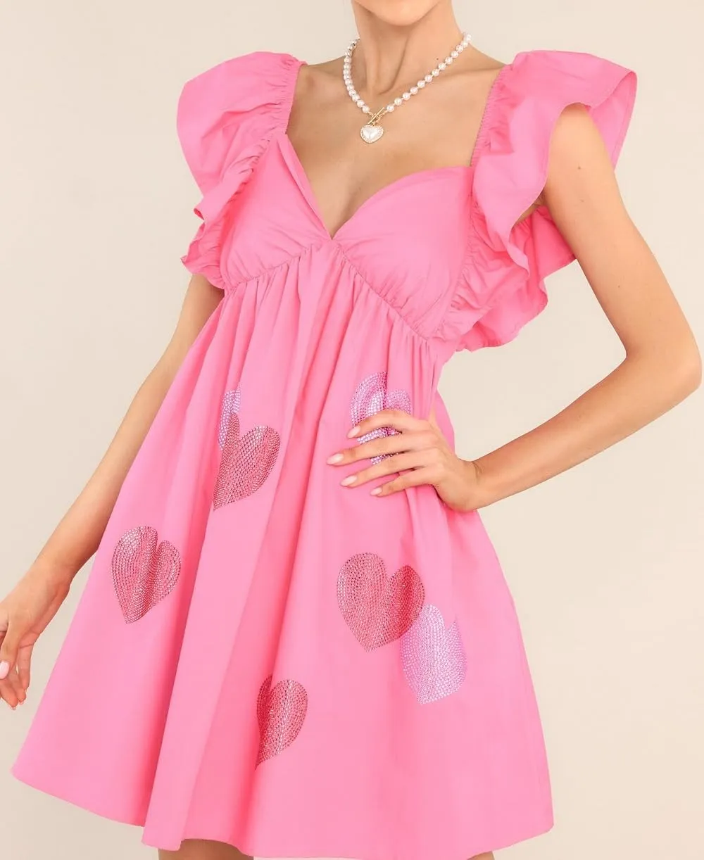 Juakoso Women Y2k Cute Babydoll Mini Dress Bow Tie A-Line Ruffle Short Dress Fairycore Backless Flowy Sun Dress