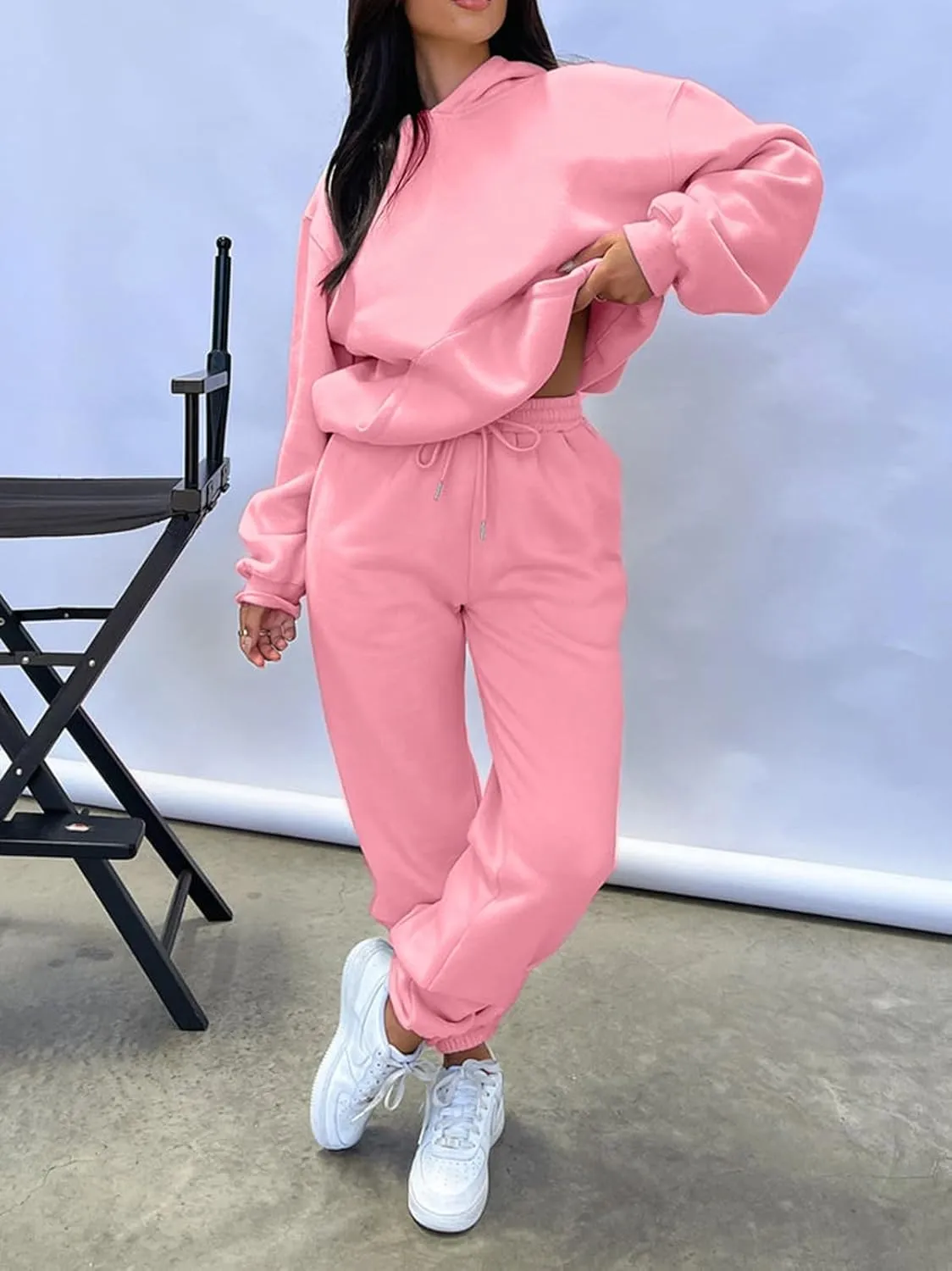 KANSOON Sweatsuits for Women Set 2 Piece Outfits Long Sleeve Hoodie Oversized Sweatshirt Jogger Pants Casual Tracksuit Sets