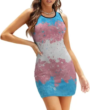 LGBTQ Transgender Pride Summer Dresses for Women 2024 Beach Sundress Women's Sleeveless Dress