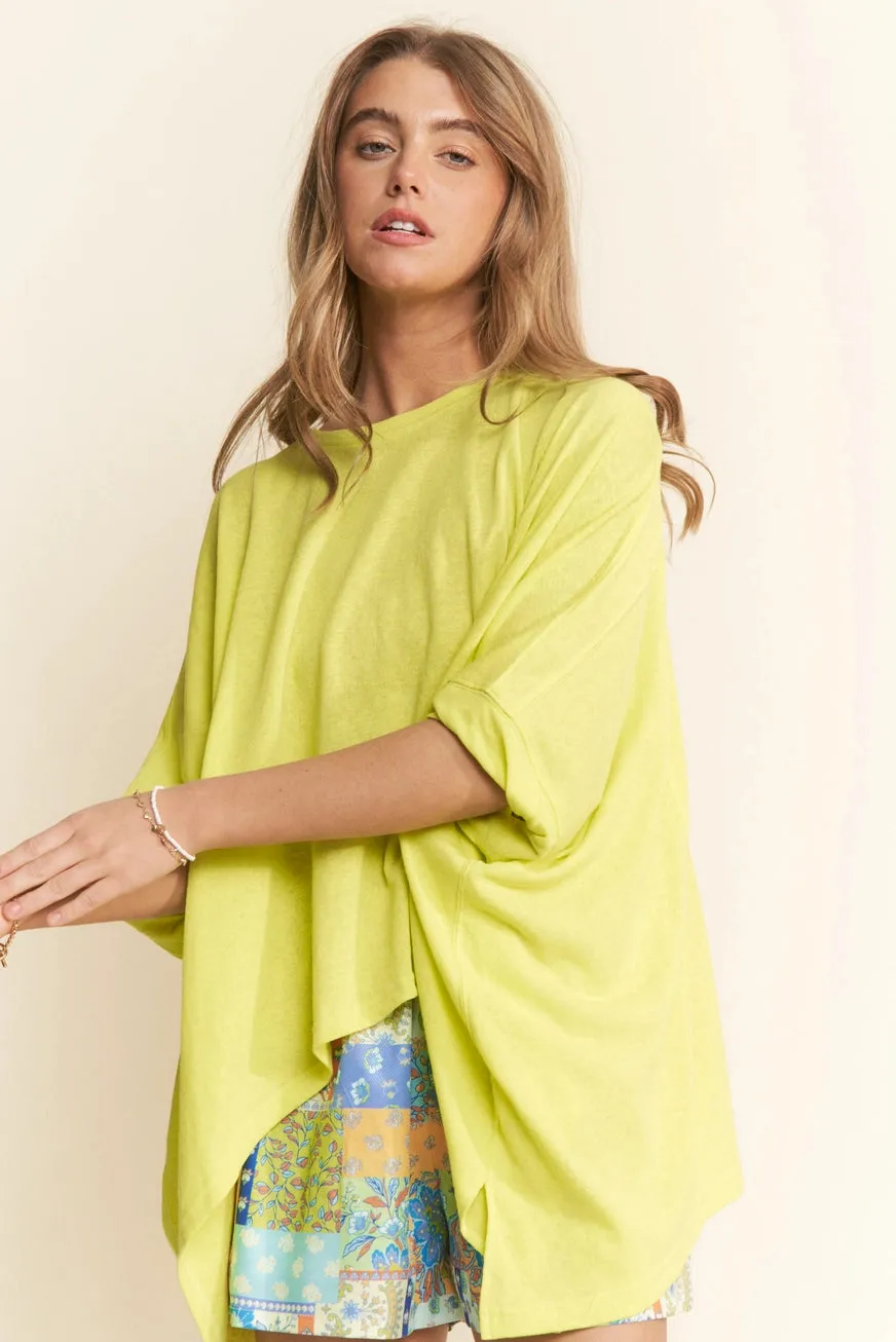 Lime Wedge Oversized Tee