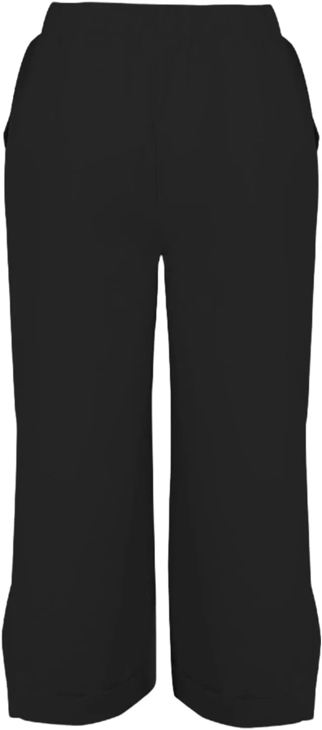 Linen Pants for Women Trendy Solid Straight Elastic Pant Long Drawstring Waist Cotton Casual Slit Plus Size Trousers