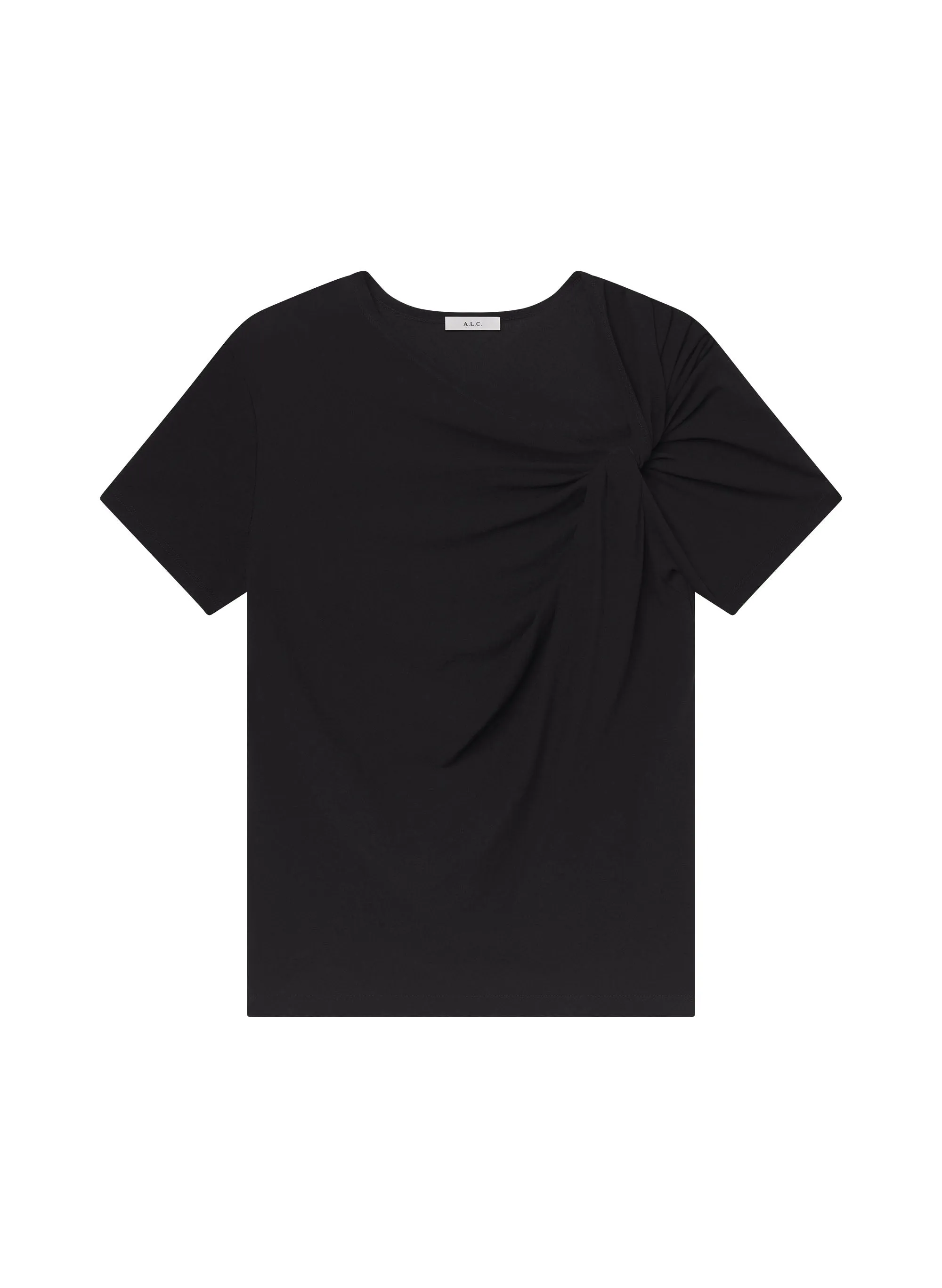 Liz Asymmetric Cotton Crepe Tee