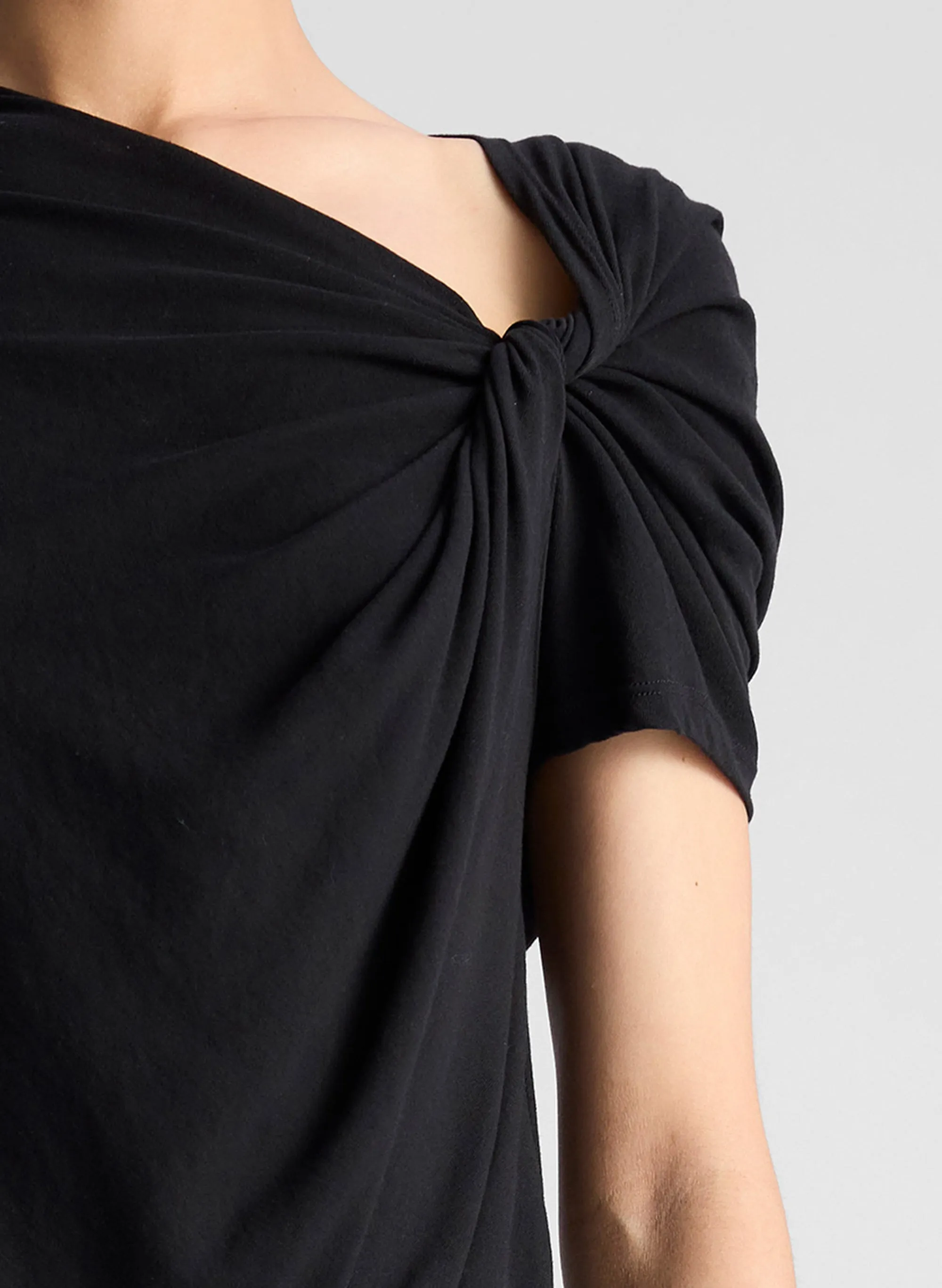 Liz Asymmetric Cotton Crepe Tee