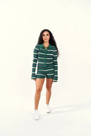 MARY JANE SET - KNIT LONG SLEEVE TOP AND MINI SHORTS