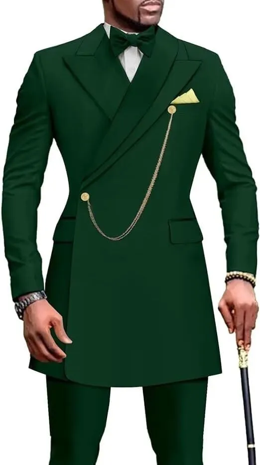 Men African Suit Set 2 Pieces Wedding Formal Clothing Slim Fit Ankara Blazer Jacket and Dashiki Pants Outfits Suit Outwear