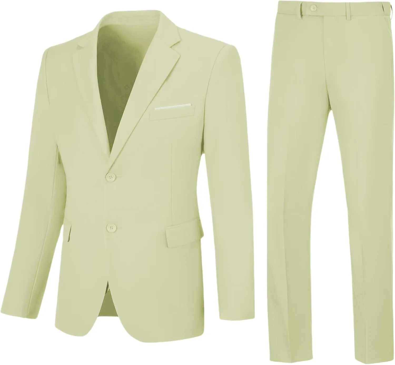 Men's Suit Slim Fit 2 Piece Prom Suits Two Button Jacket Blazer Pants Formal Wedding Dinner Business Tuxedo