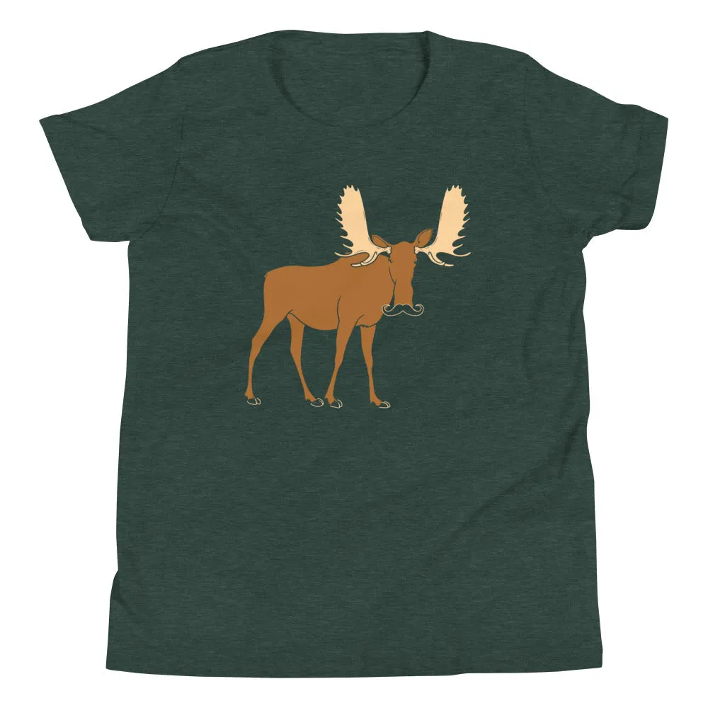 Moosestache Kid's Youth Tee