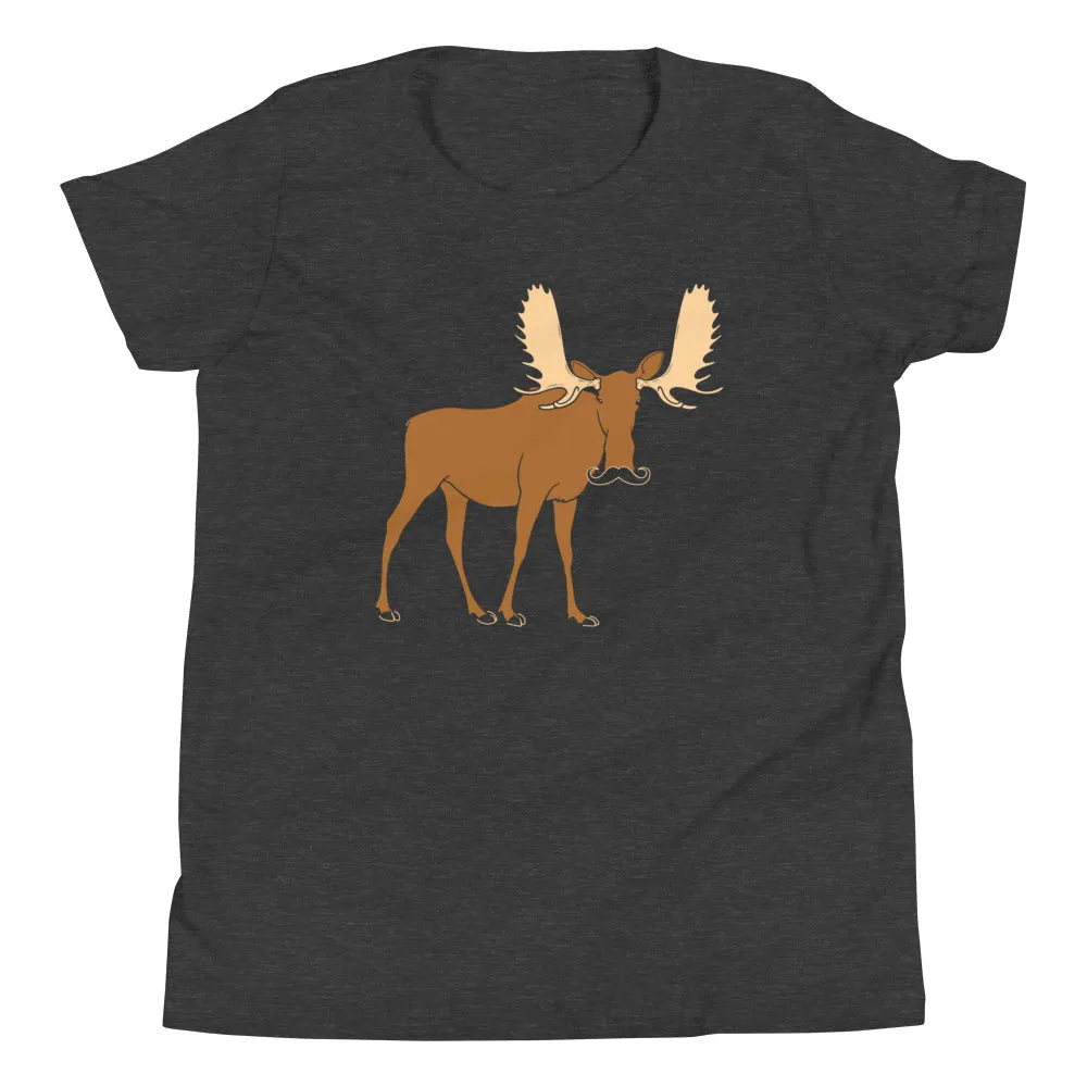 Moosestache Kid's Youth Tee