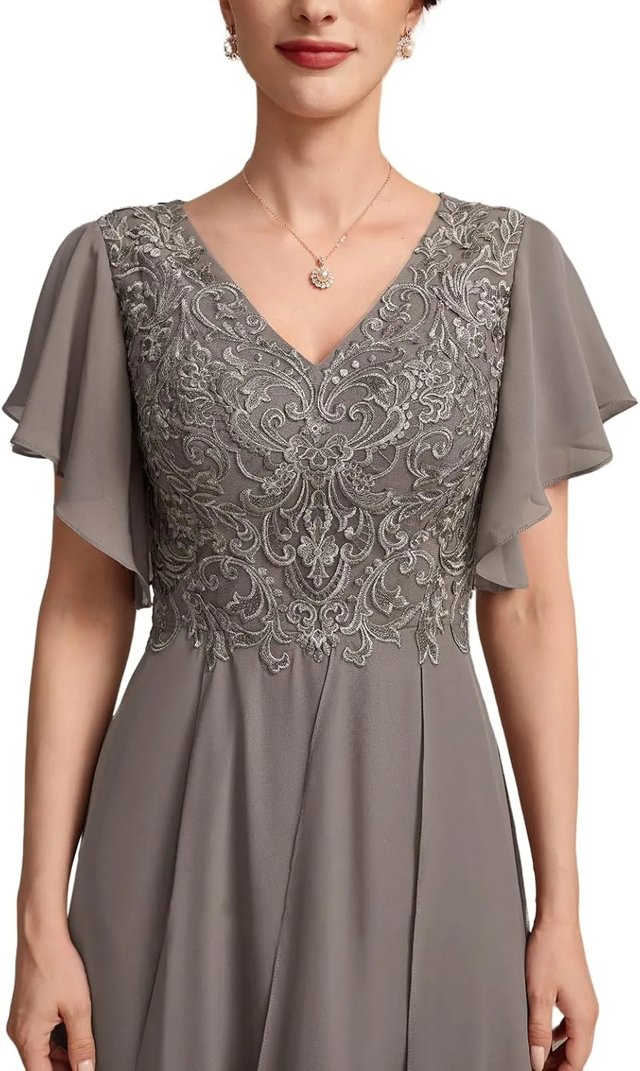 Mother of The Bride Dresses for Wedding Plus Size Women Formal V Neck Evening Gown Dresses 2025