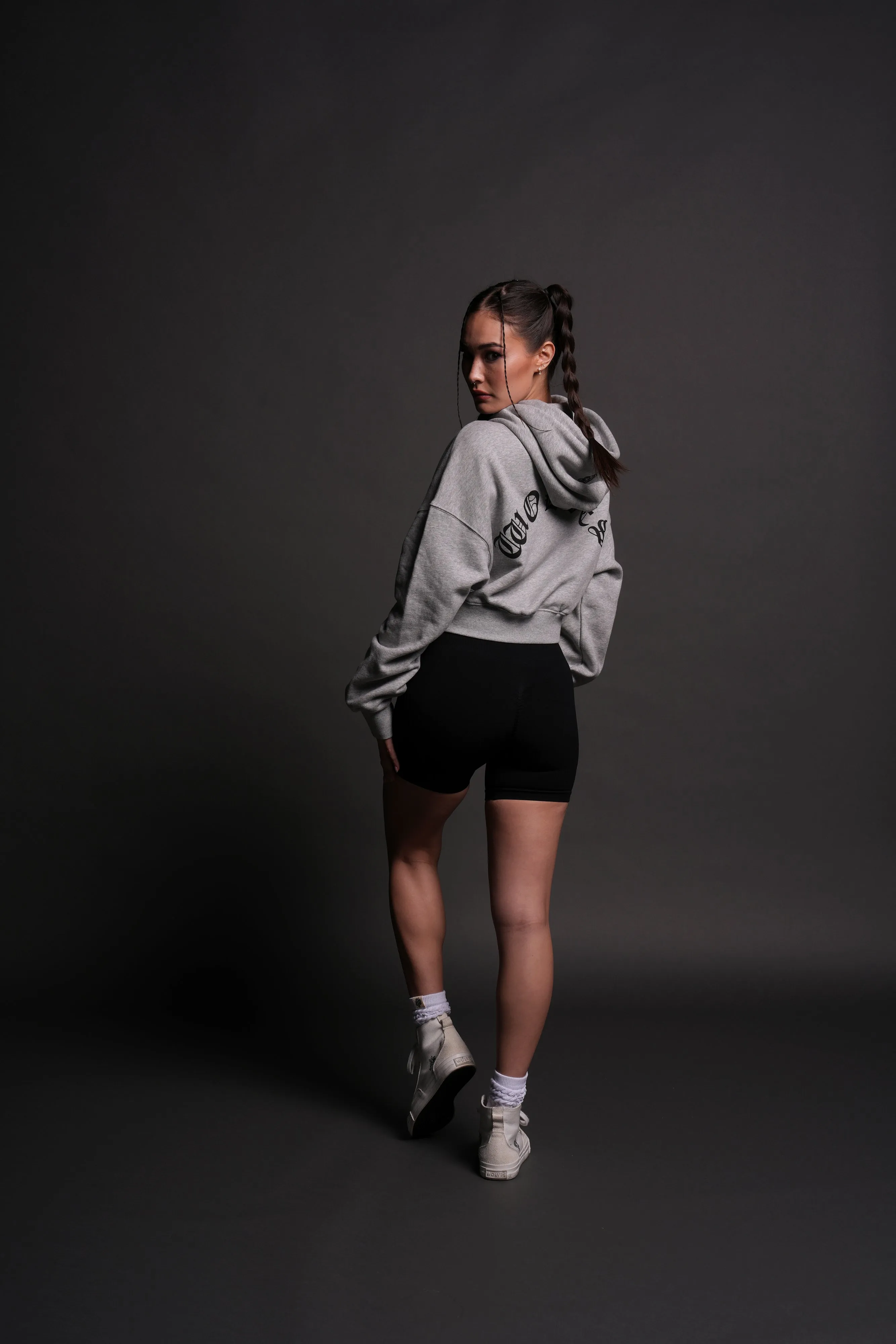 No Match "Ava" Hoodie in Light Athletic Gray