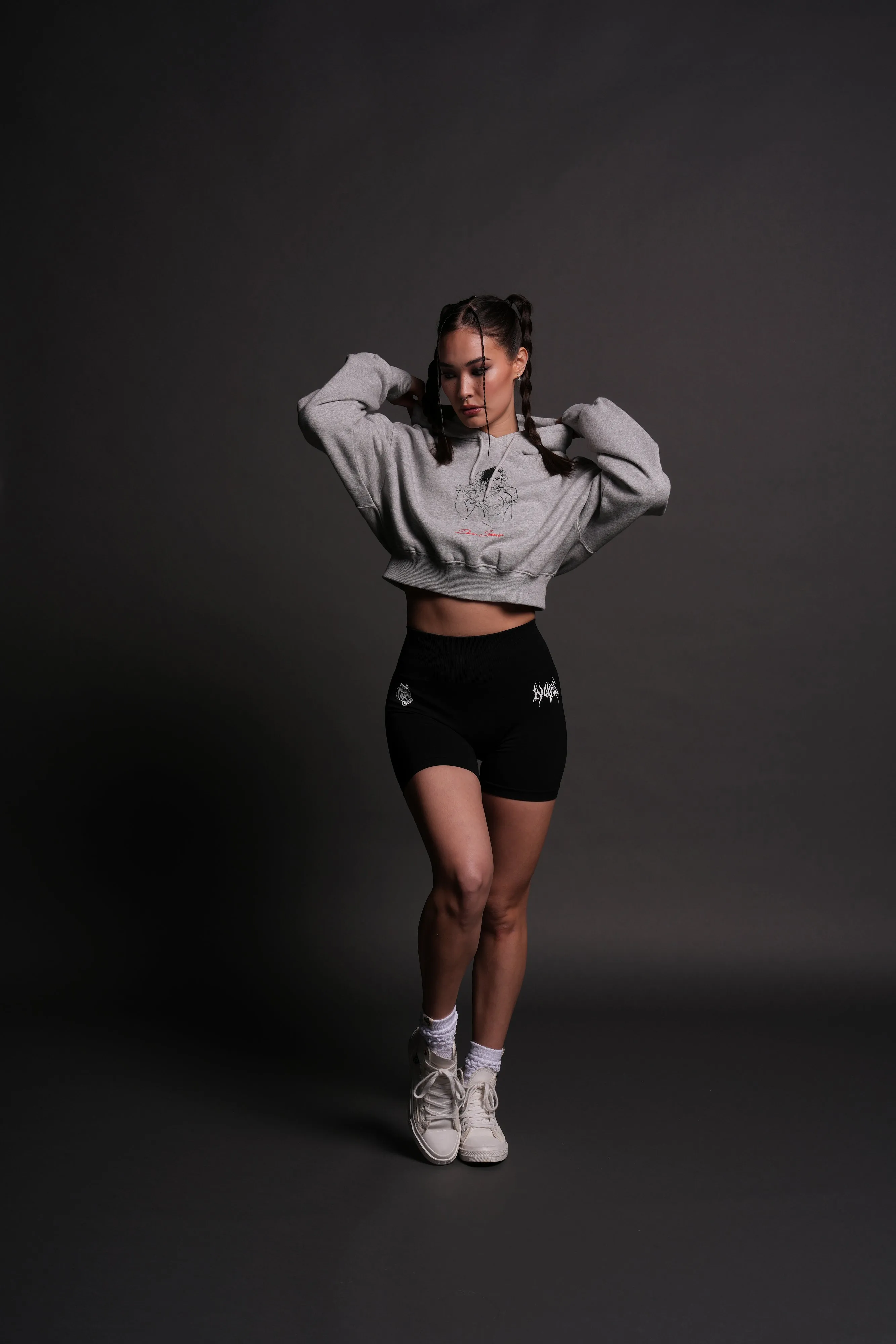 No Match "Ava" Hoodie in Light Athletic Gray