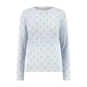 PALM SKY Print RACHEL SLOUCHY LS -NEW