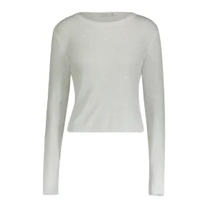 PARKER CROP SLOUCHY Crew CREAM Hearts Pointelle