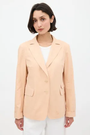 Pink Cotton Three Pocket Blazer