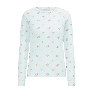 RACHEL SLOUCHY Blue Ciel Rose Print in XL ONLY