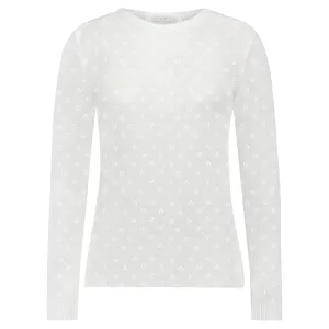 RACHEL SLOUCHY Pearl White Vintage Hearts Pointelle