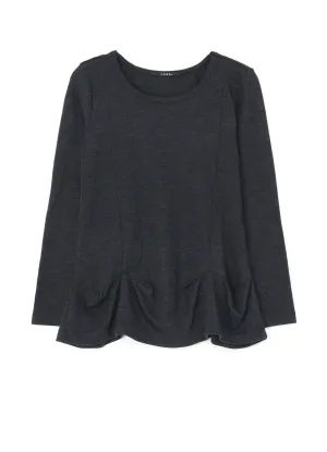 SOFT WOOL TOP WITH DARTS
