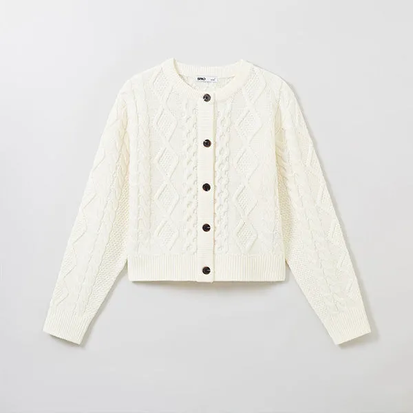 SPAO Women Long Sleeve Knit Cardigan SPCKE4TG40 Navy