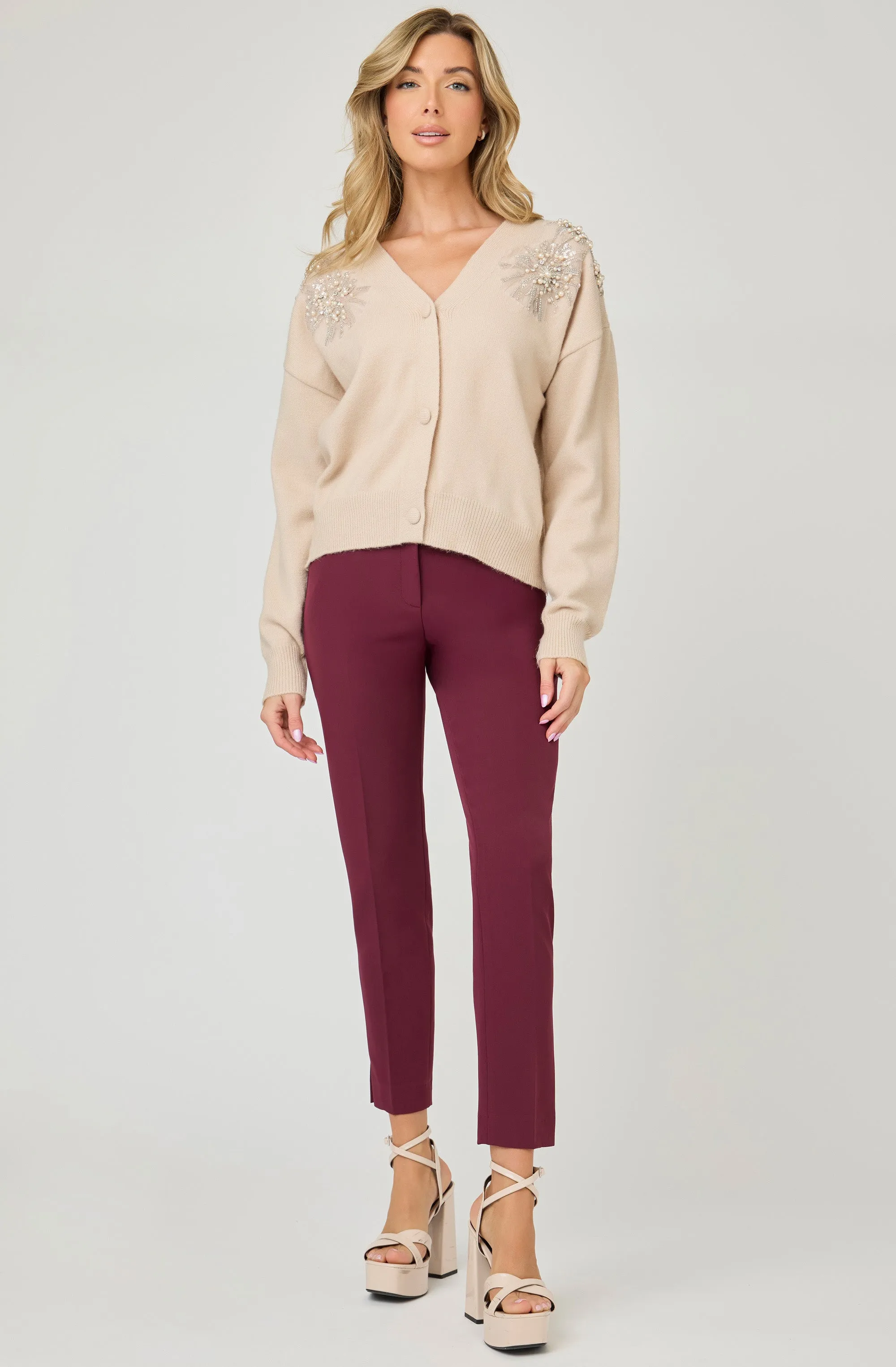 Straight Leg Pant with Button Closure