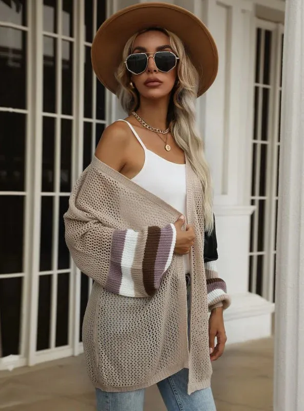 TastyHottie - KNITTED HOLLOW CARDIGAN THIN SLEEVE COAT