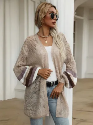 TastyHottie - KNITTED HOLLOW CARDIGAN THIN SLEEVE COAT