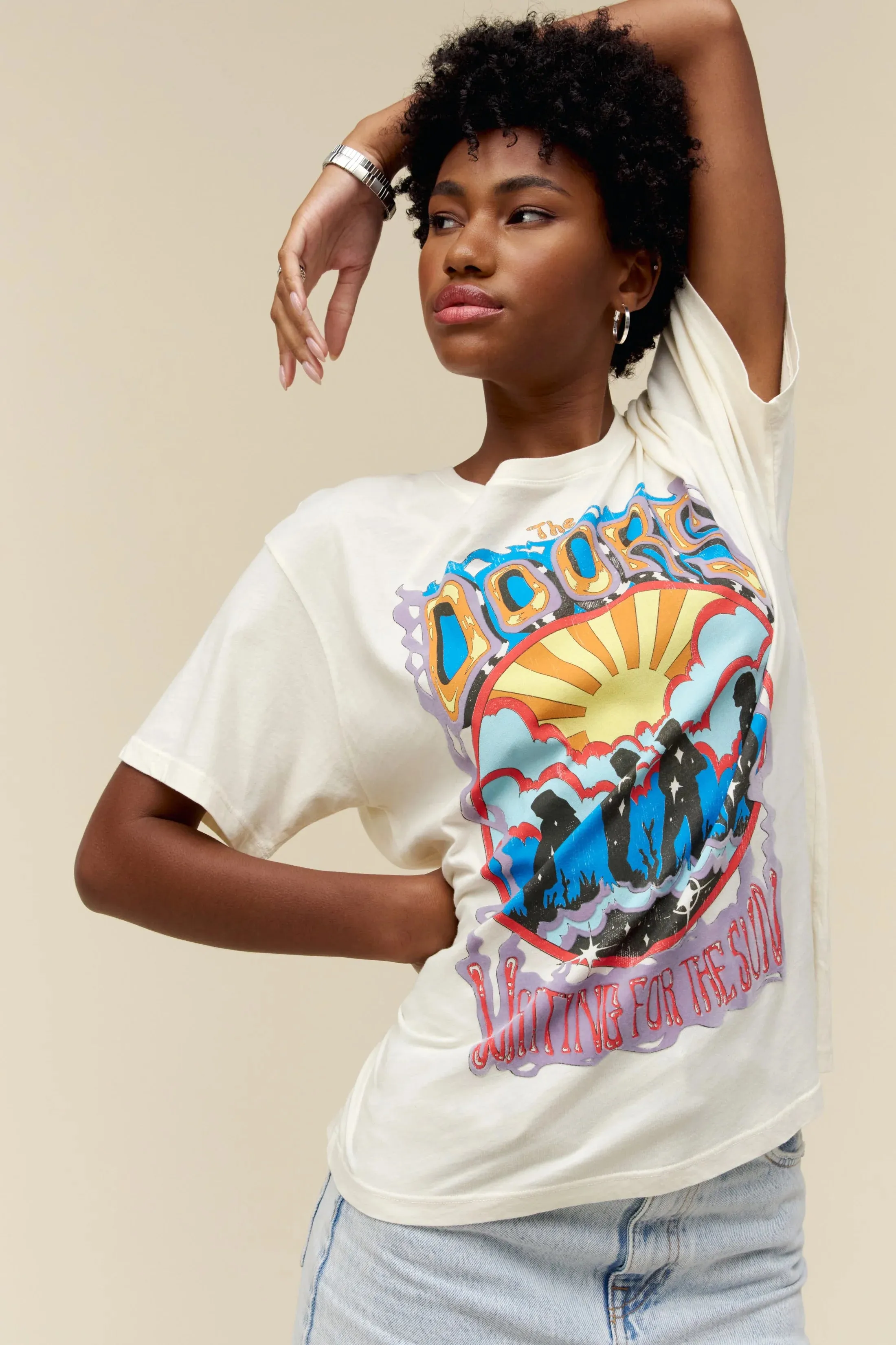 the doors waiting for the sun boyfriend tee