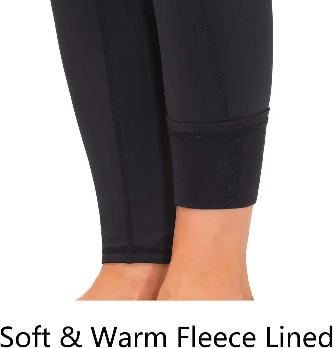 THE GYM PEOPLE Thick High Waist Yoga Pants with Pockets Fleece Lined Tummy Control Workout Leggings for Women