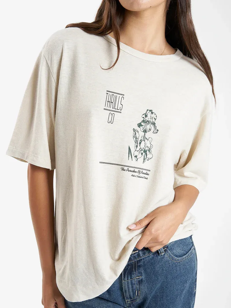 Thrills Paradox Garden Hemp Box-Tee Soft Tan