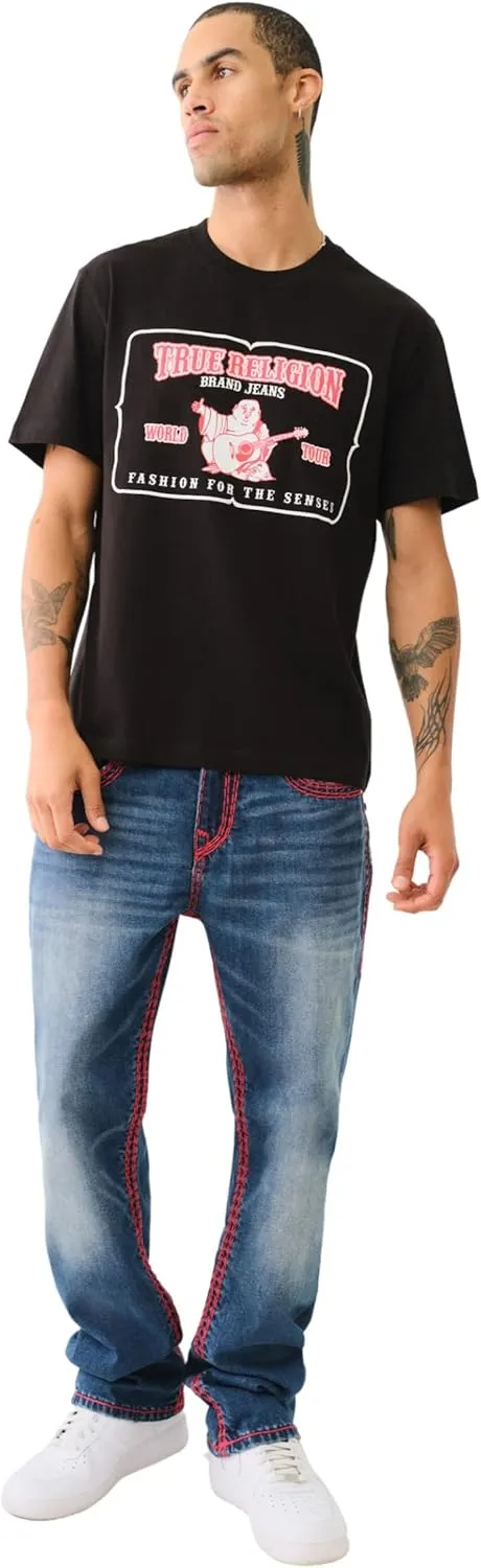 True Religion Men's HIGH Density SRS Railroad TEE