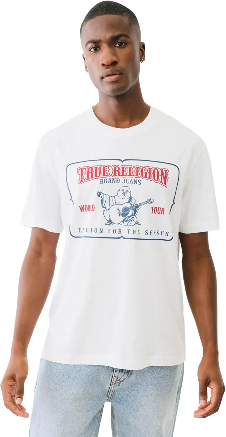 True Religion Men's HIGH Density SRS Railroad TEE